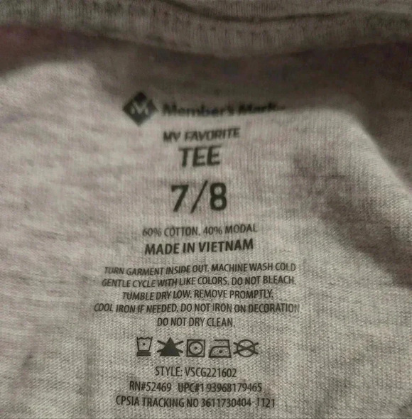 Girls size 7/8 members mark 3 pack t shirts. - Picture 8 of 11